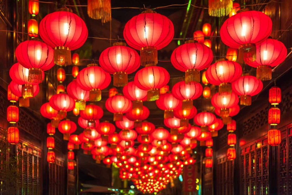 Фестиваль красных фонарей в Китае