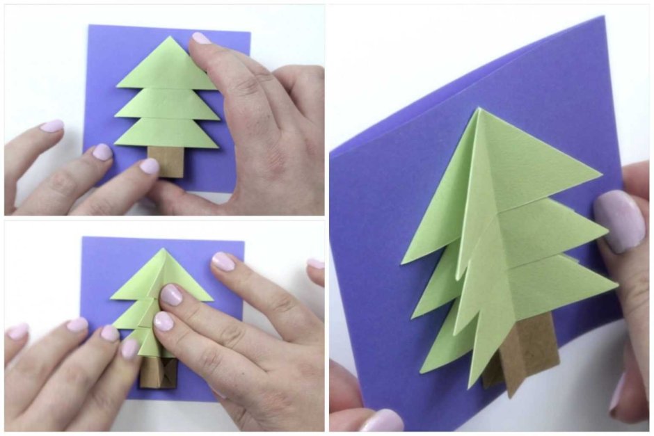 Оригами ёлочка из бумаги для детей