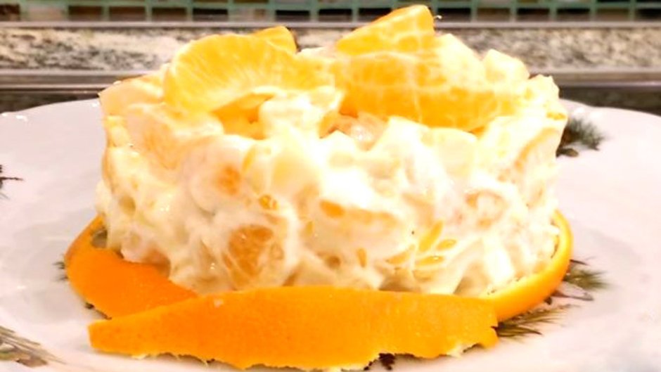 Салат мандариновый ШОК из мандаринов и сыра