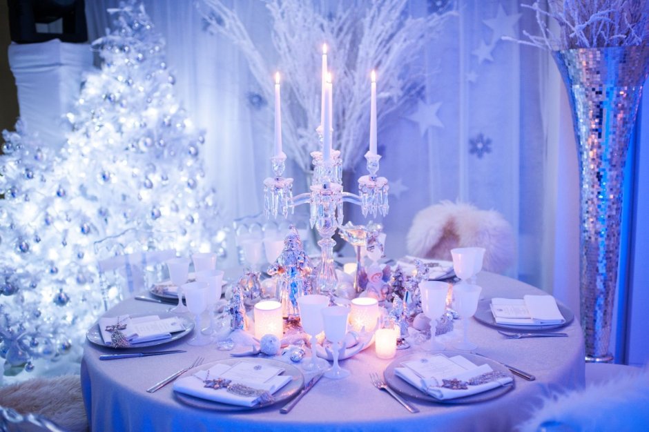 Свадебный стол в зимнем стиле