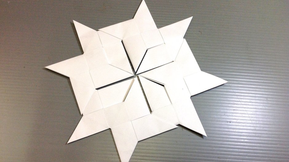 Оригами из бумаги поэтапно сюрикен