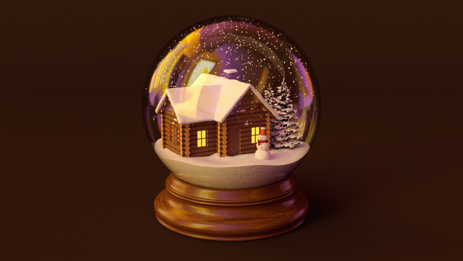 Снежный шар «домик»