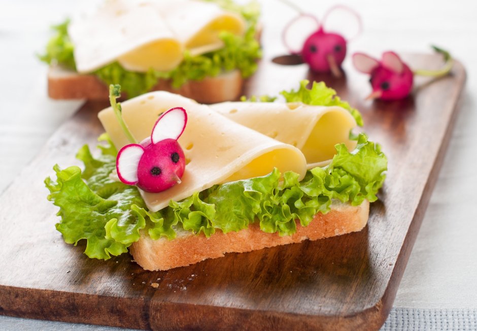Красивые бутерброды с сыром