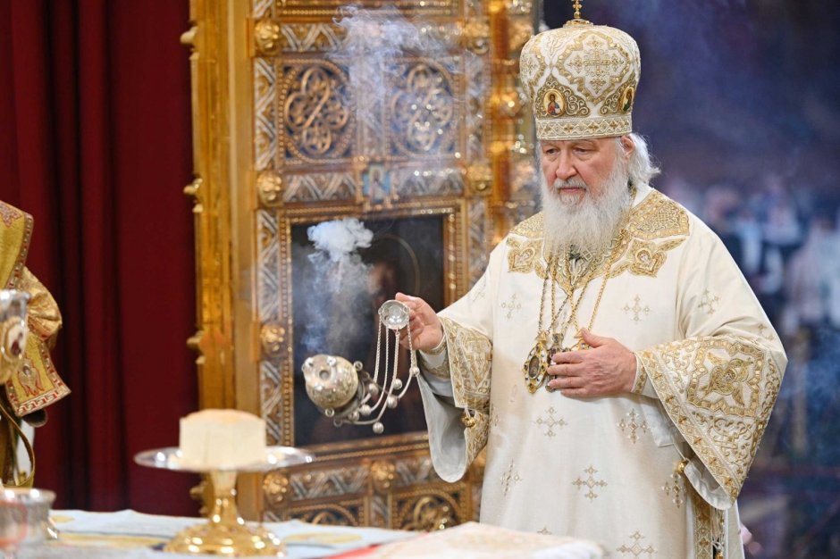 Рождественская служба в Москве 2022 Патриарх