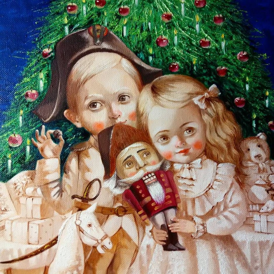 Щелкунчик Рождественская живопись