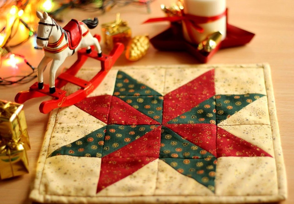Рождественская звезда лоскутное шитье