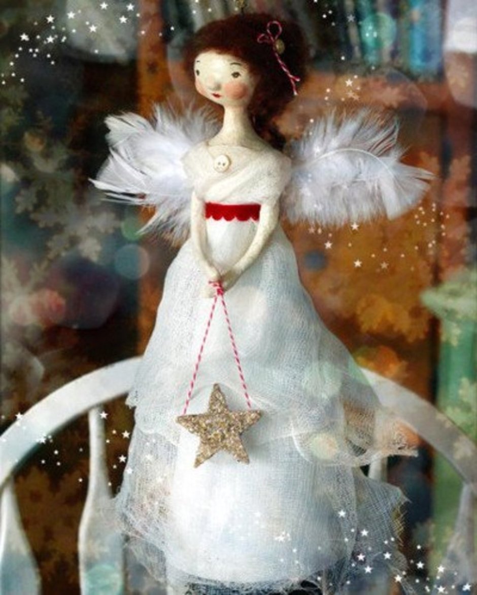 Кукла ангел на елку