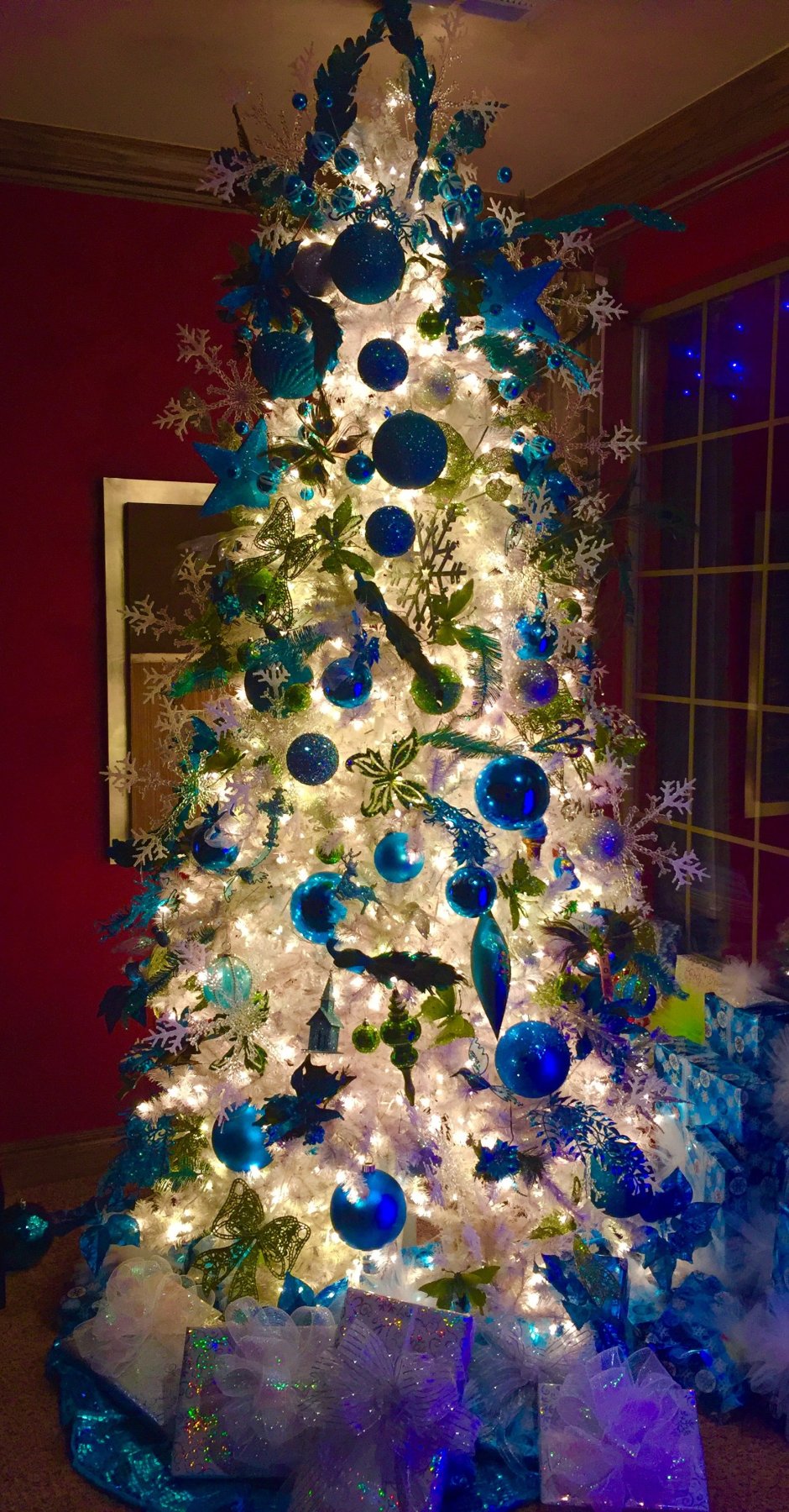Новогодняя елка сине Золотая