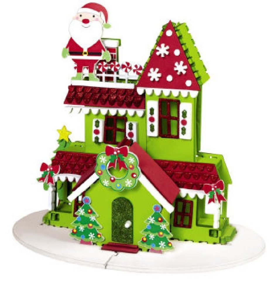 Картонный домик Деда Мороза
