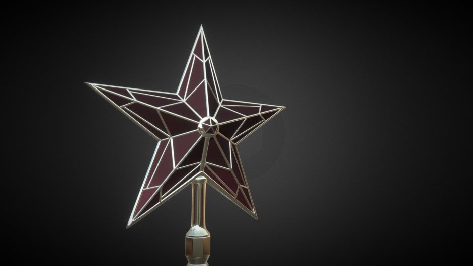 Пятиконечная звезда 3д модель