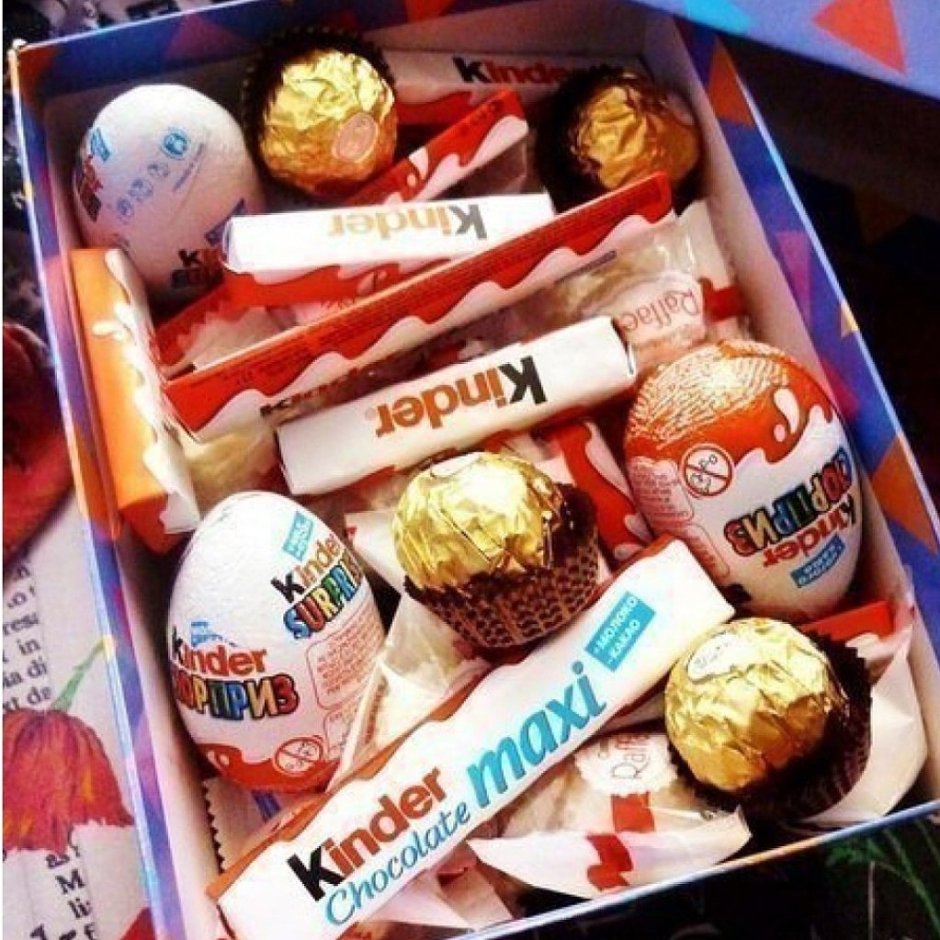 Подарок девушке шоколадки в коробке