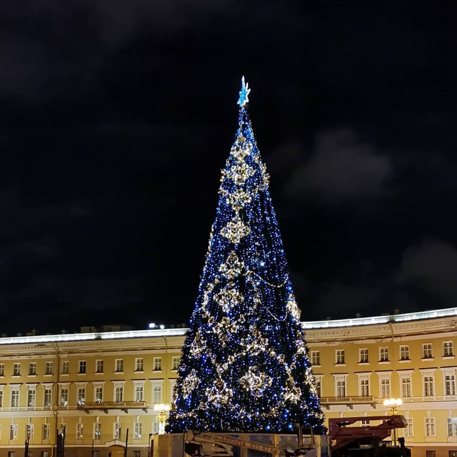 Ёлка на Дворцовой площади в Санкт-Петербурге 2019
