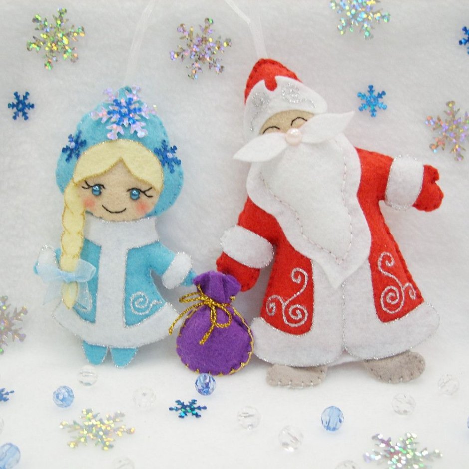 Поделка дед Мороз и Снегурочка в детский сад
