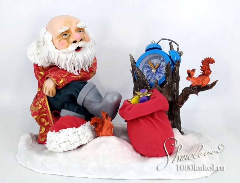 Дед Мороз в санях из фоамирана