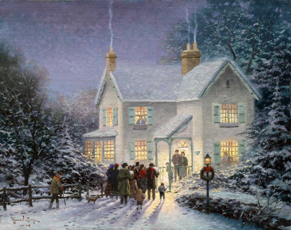 Американский художник Томас Кинкейд зима