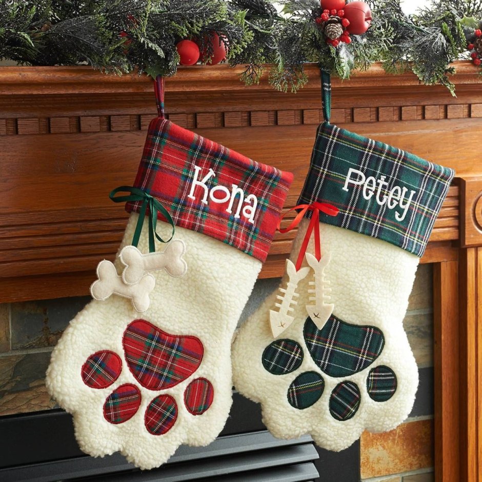 Рождественский носок для подарков