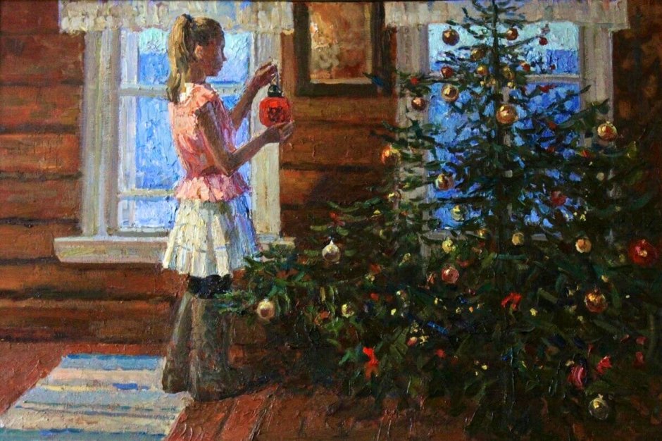 Ирина Рыбакова Новогодняя елка в деревне