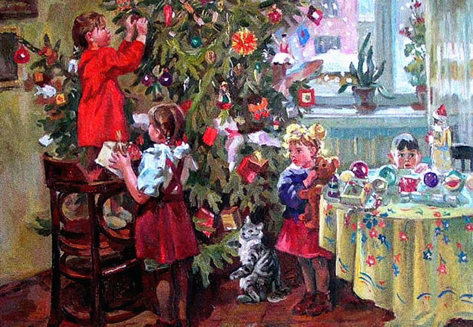 Алексей Корин. Рождественская елка. 1910