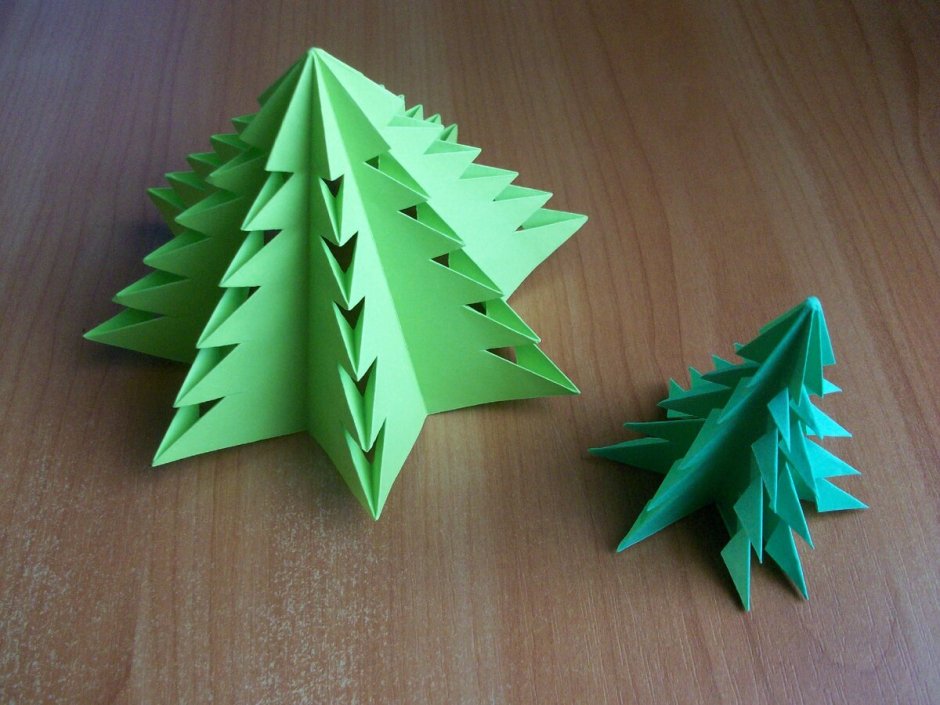 Елка оригами из модулей