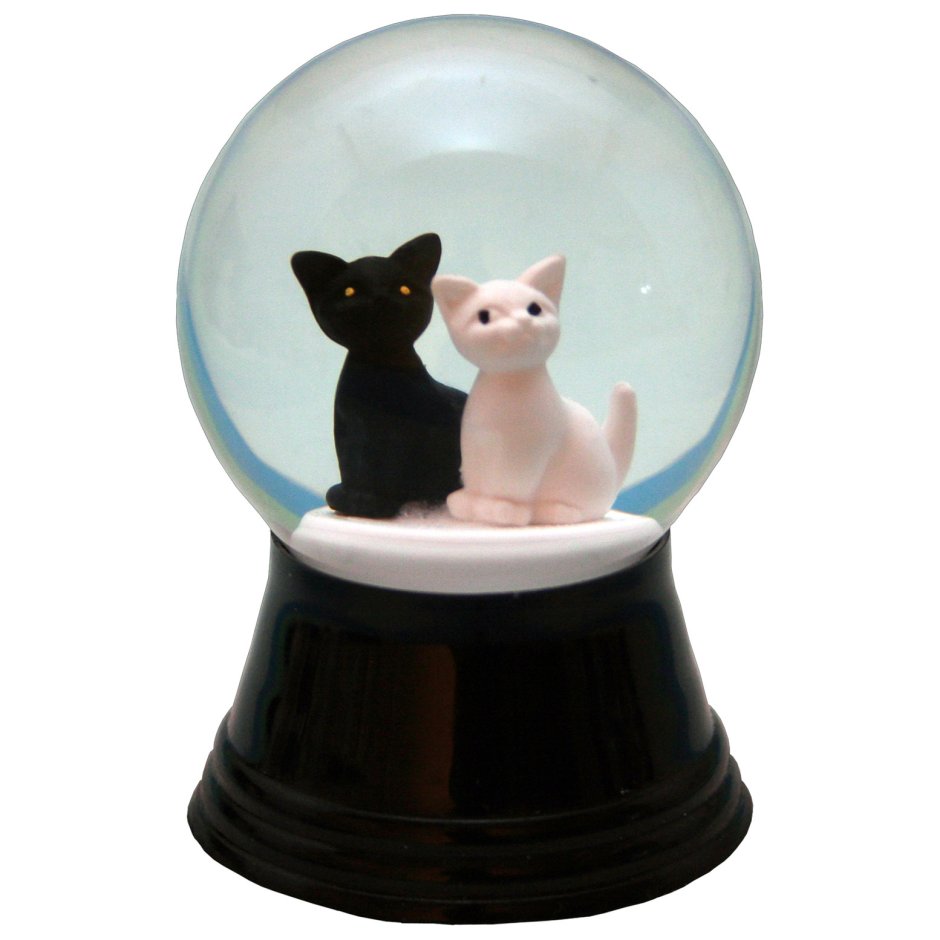 Стеклянный шар с котом