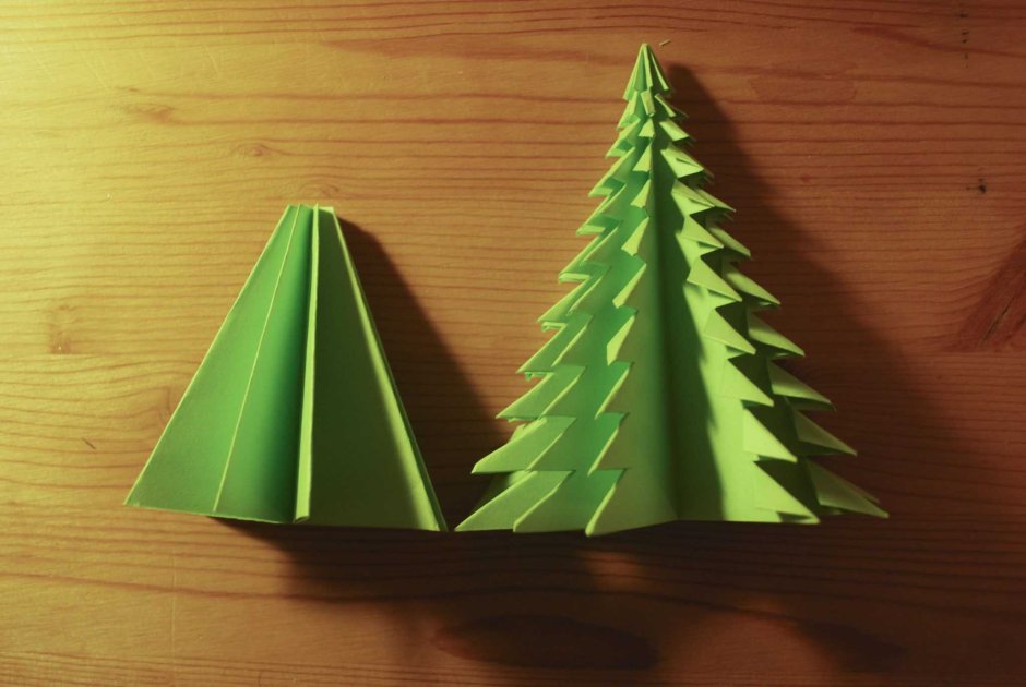 Поделка ёлочка оригами