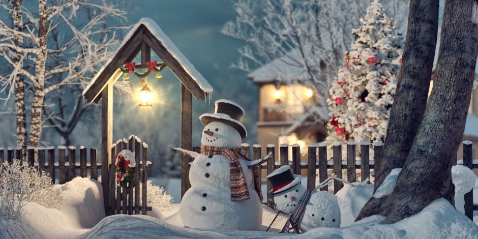 Сказочный домик снеговика