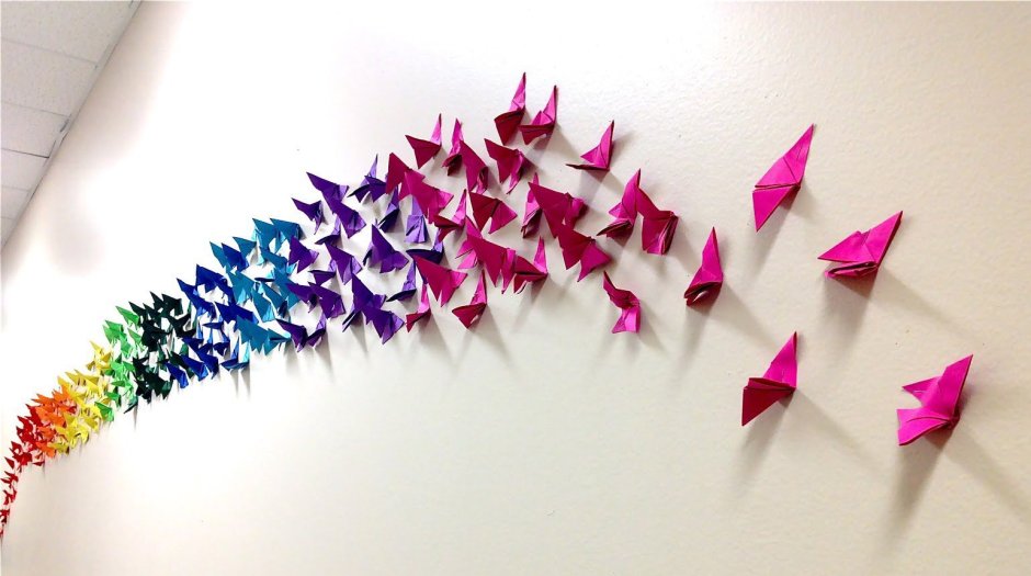 Оригами из бумаги для украшения комнаты