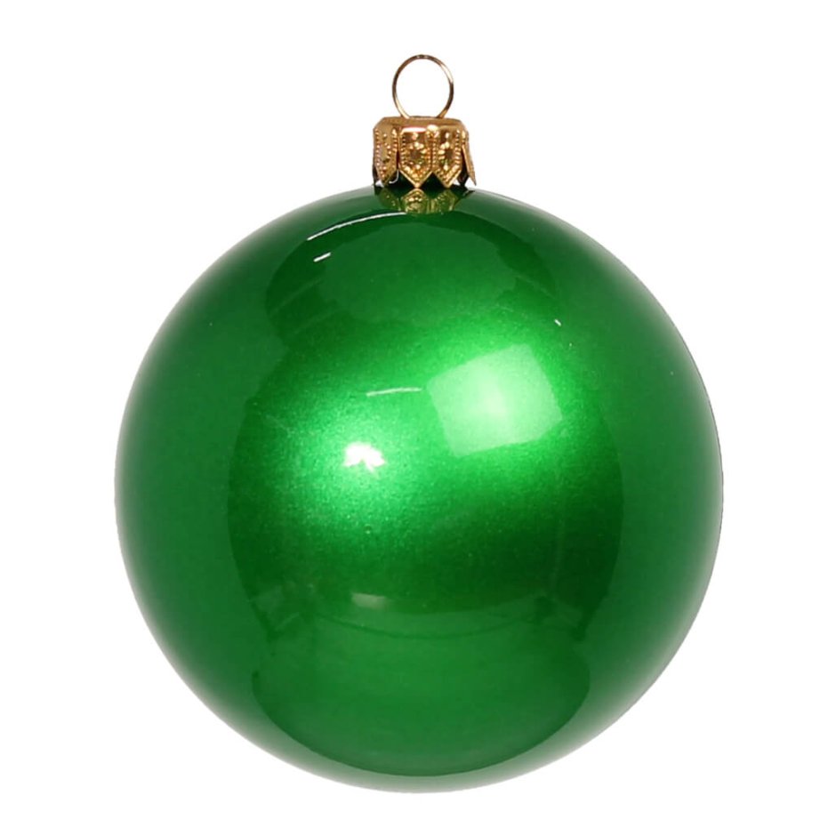 Зеленый новогодний шарик