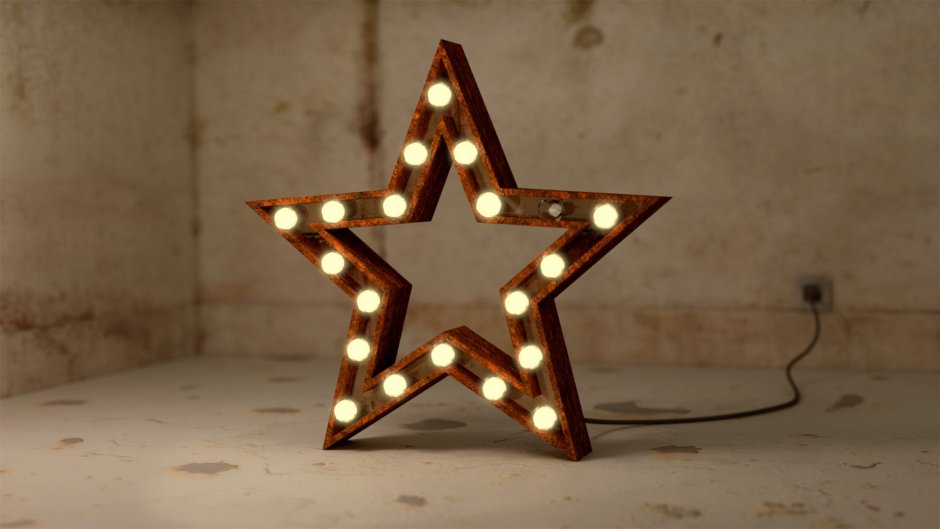 Звезда с лампочками