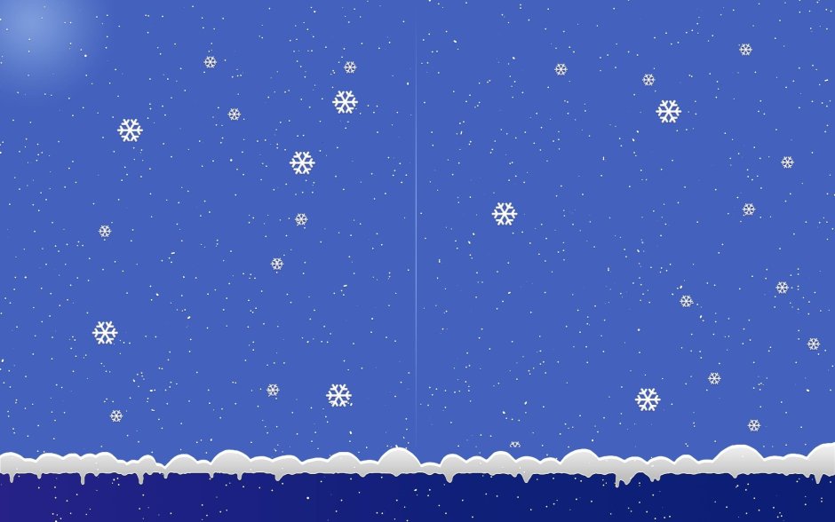 Синий фон со снегом