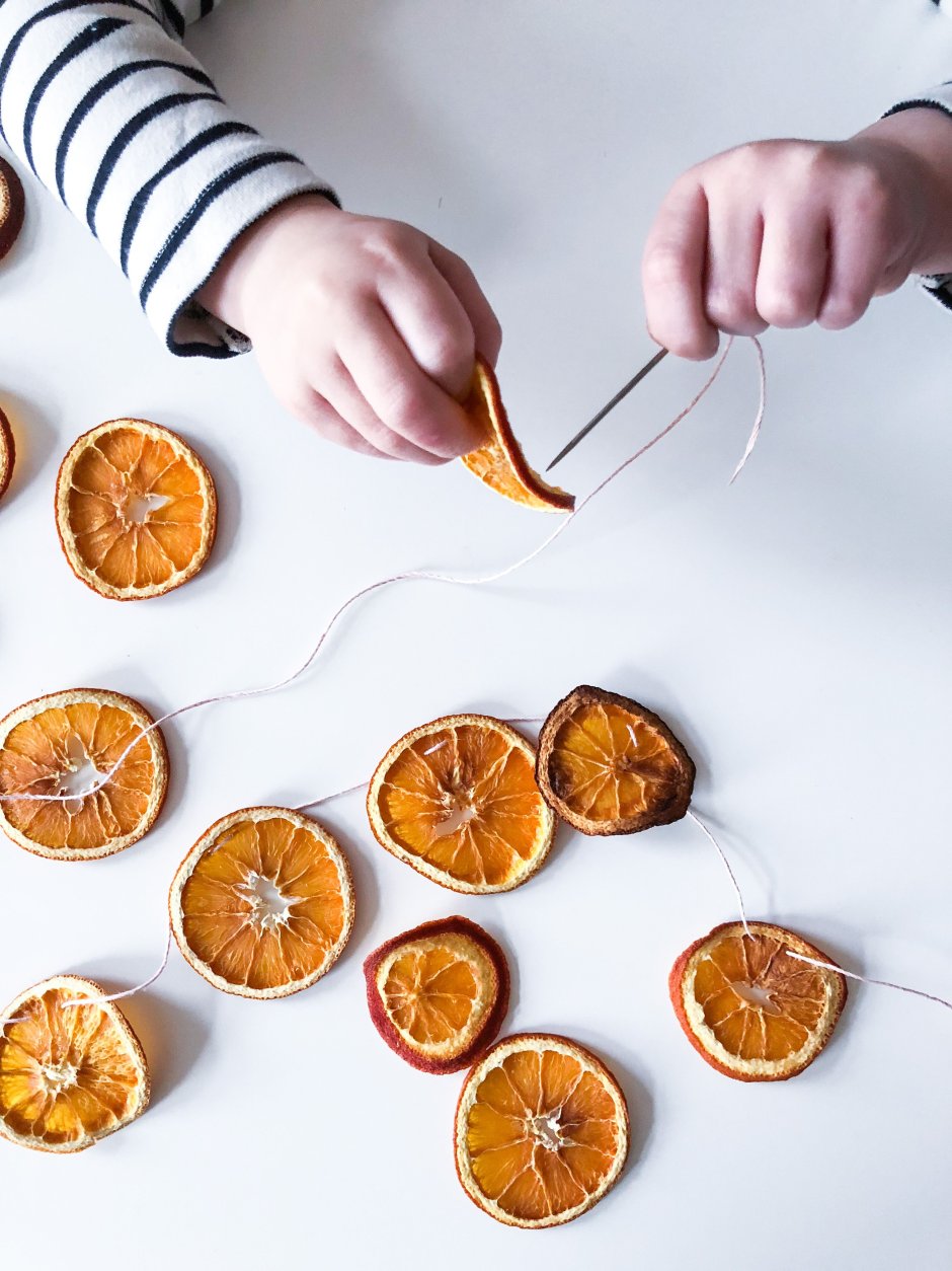 Сухие апельсины для декора
