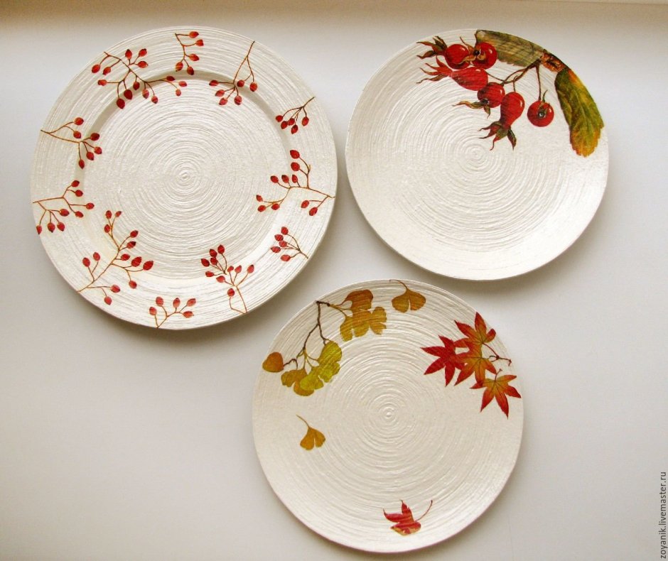 Оригинальные украшения тарелок