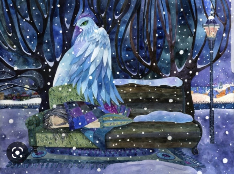 Волшебная зимняя птица
