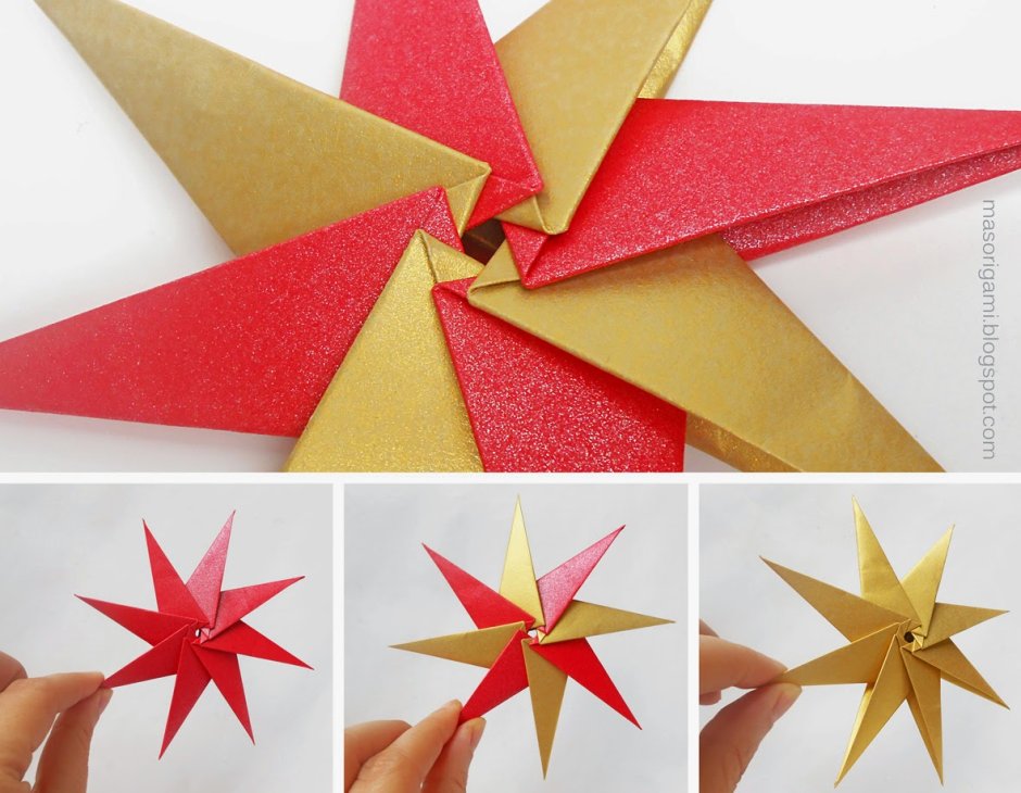 Красная звезда оригами