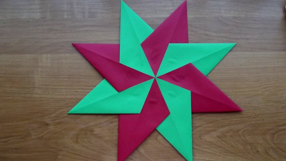 Рельефная звезда оригами