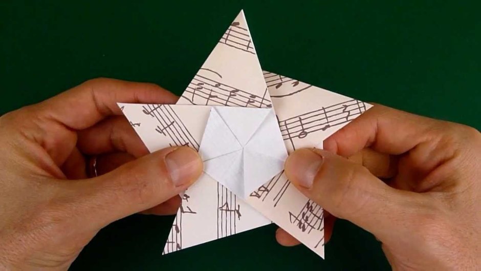 Звезда из пятиугольника оригами