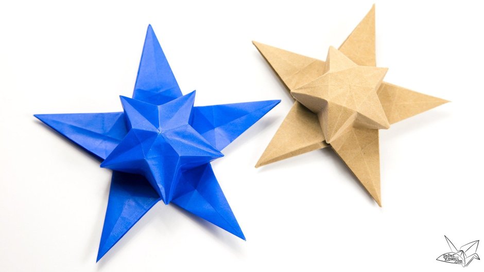 Брошь звезда оригами из бумаги для 2 класса