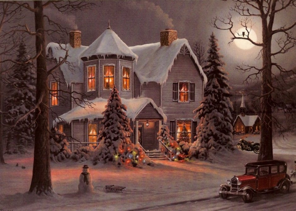 Jesse Barnes картины зима
