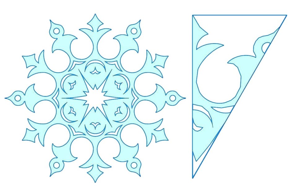 Схемы красивых снежинок из бумаги схемы для вырезания