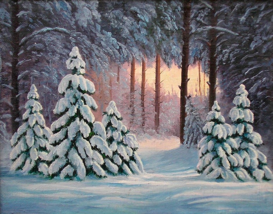 Зимний лес из сказки