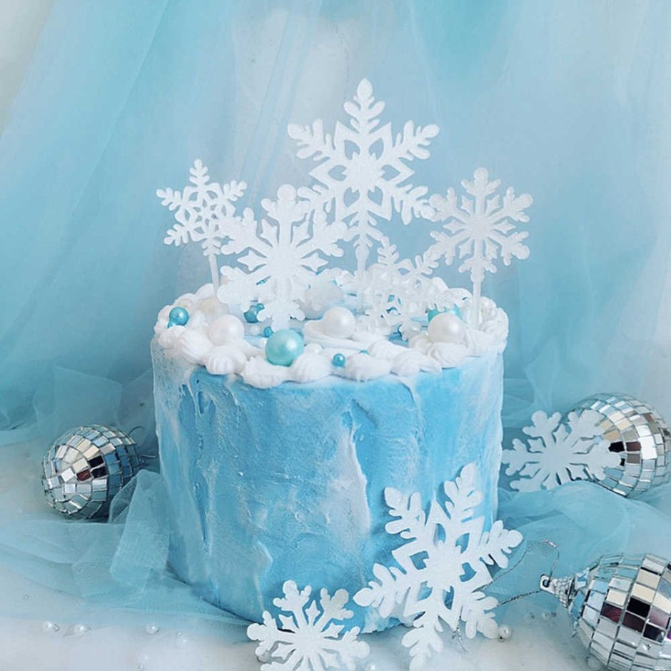 Тортик со снежинками