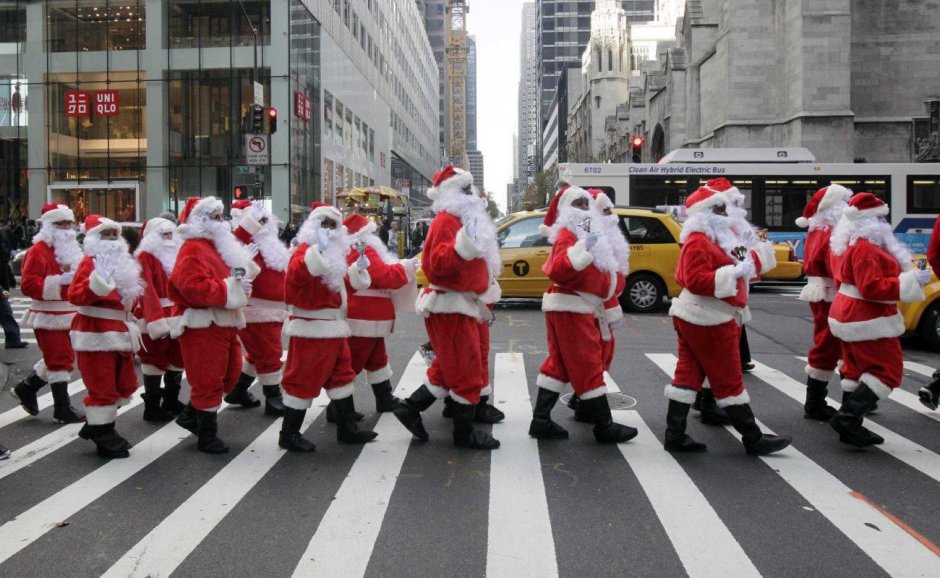 Парад Санта-Клаусов в США