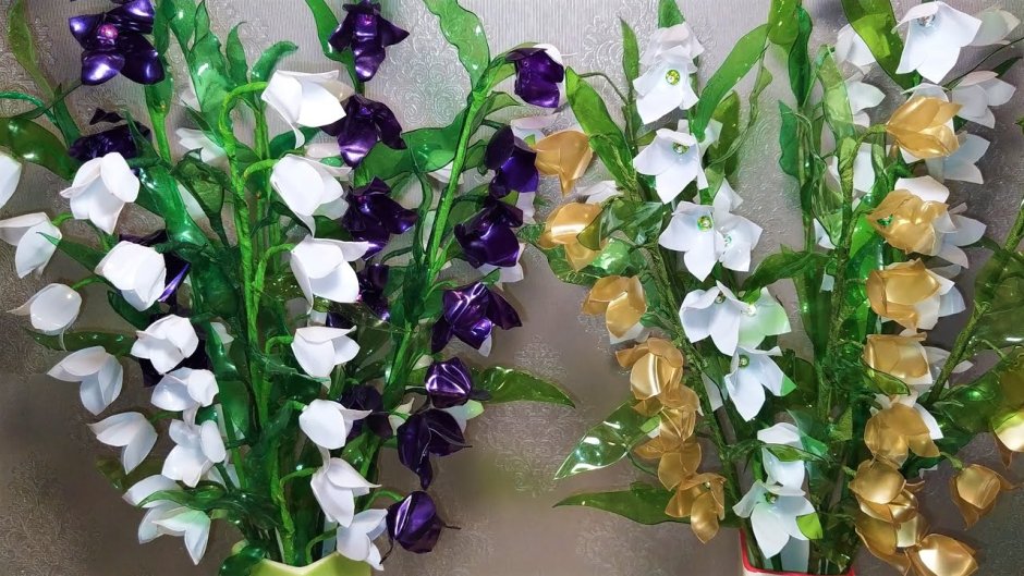 Елена Агеева цветы из пластиковых бутылок
