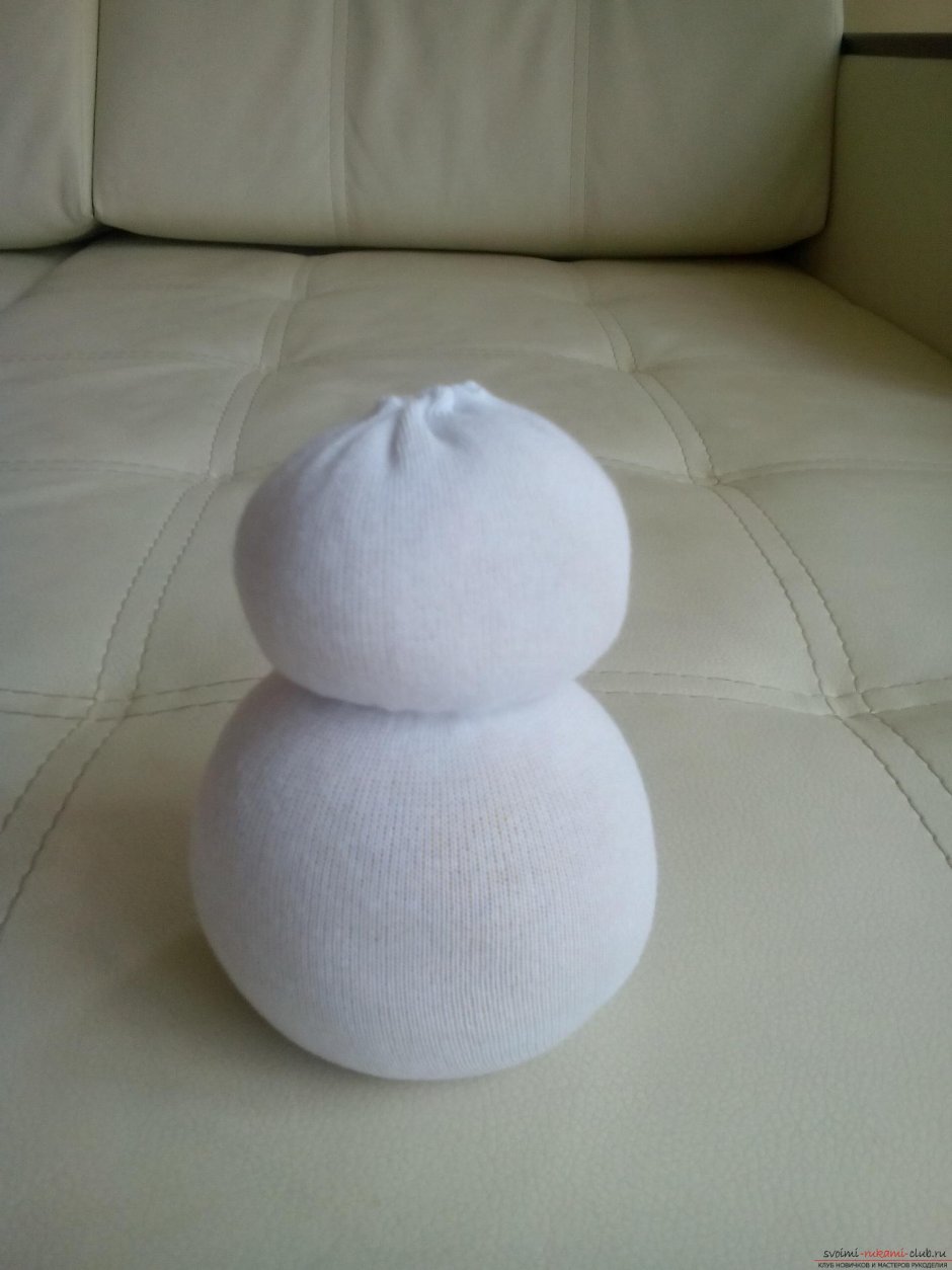 Снеговик из ткани большой