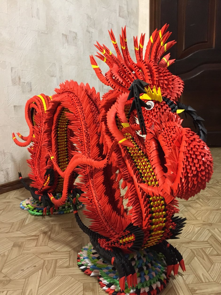 Модельный дракон оригами