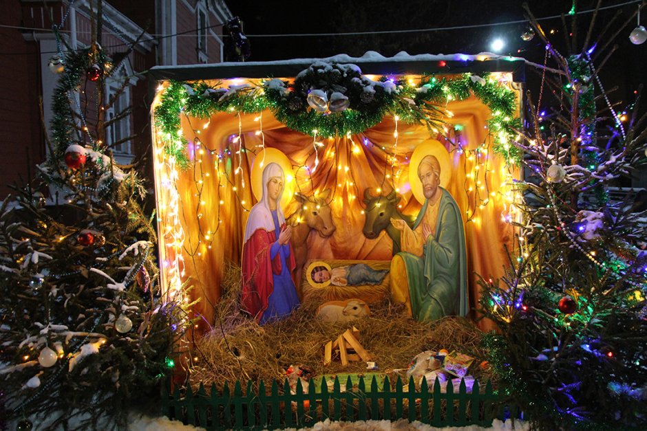 Отражающие сцены Рождества Христова;