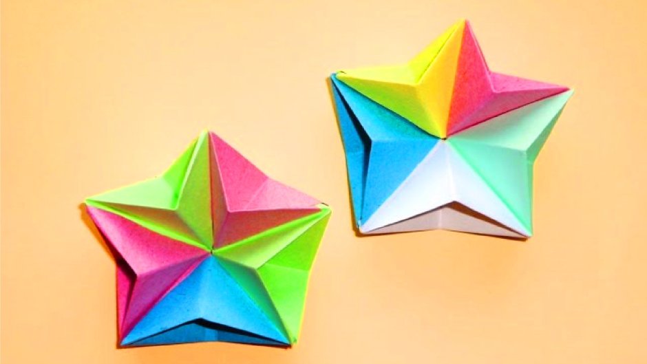 Поделки из бумаги оригами звезда