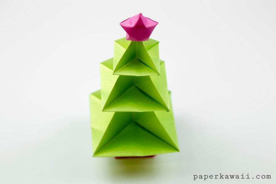 Оригами на новый год ёлка