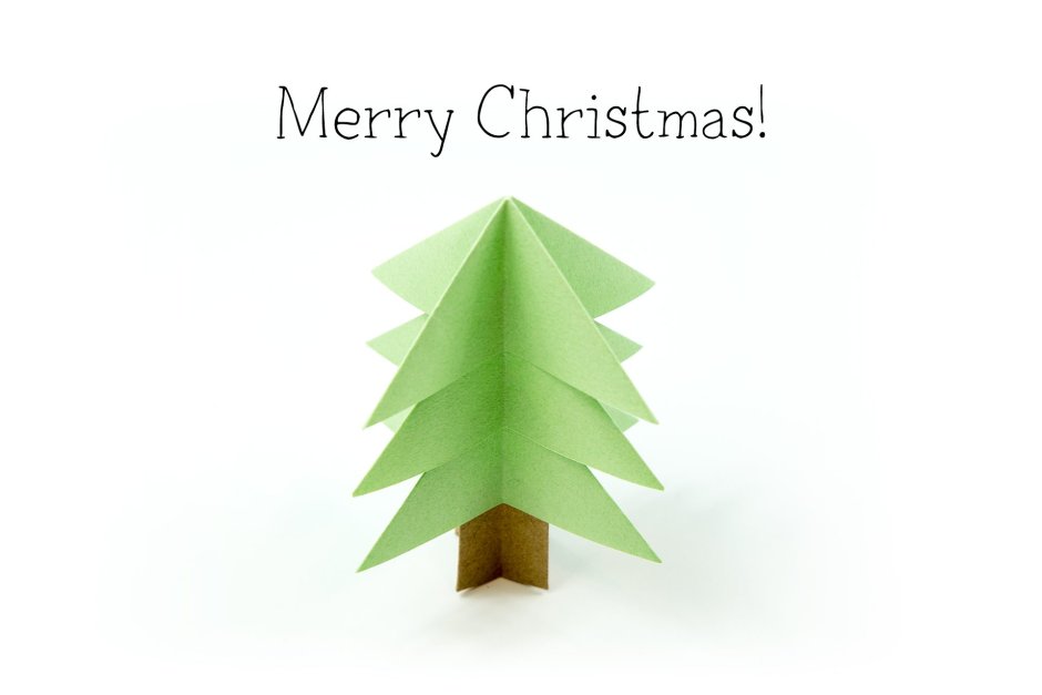 Tree Christmas Fairy Origami поэтапка