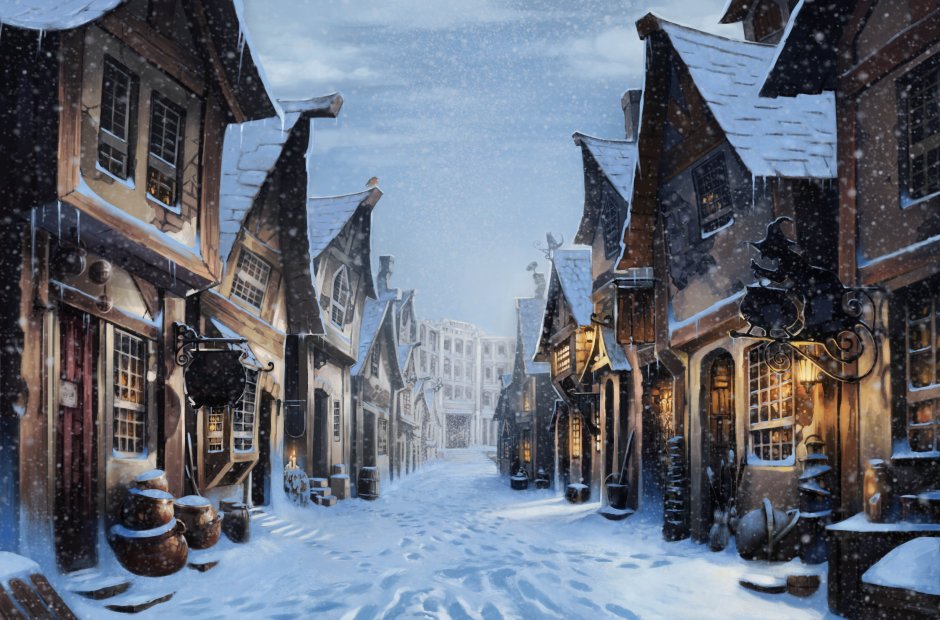 Гарри Поттер диагон аллея зима